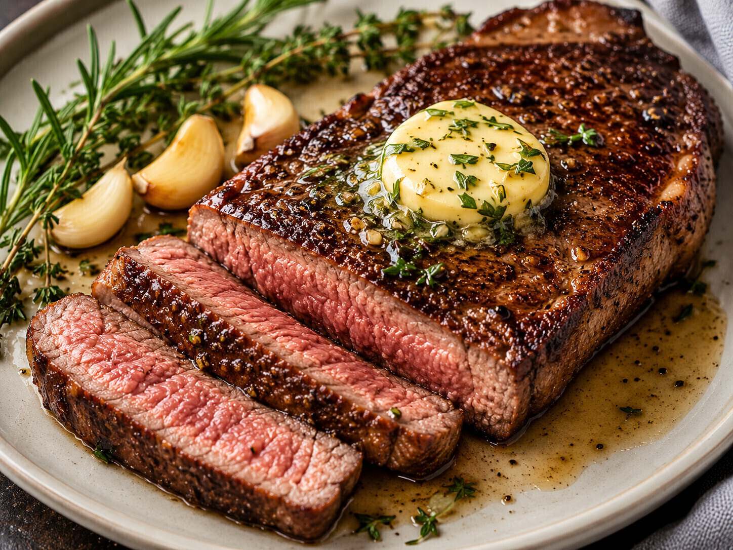 Photo of Beef Striploin Steak Recipe — Perfect Pan-Seared Striploin with Garlic-Herb Butter recipe