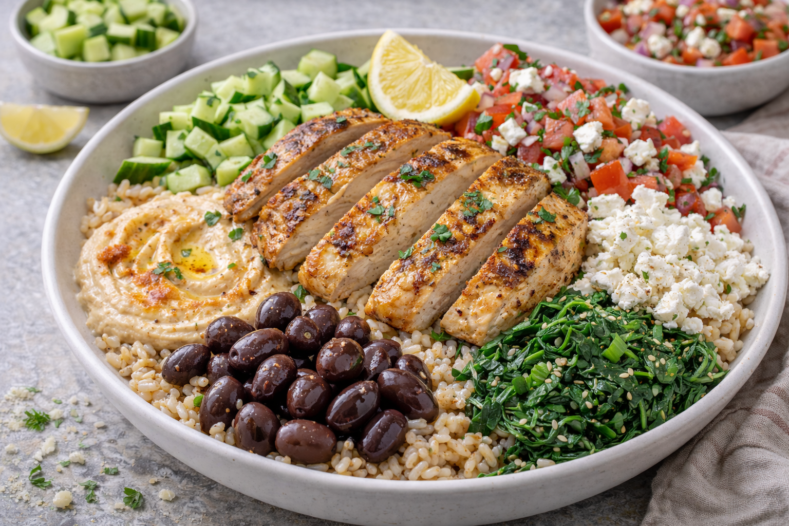 Photo of Mediterranean Grilled Chicken Grain Bowls recipe