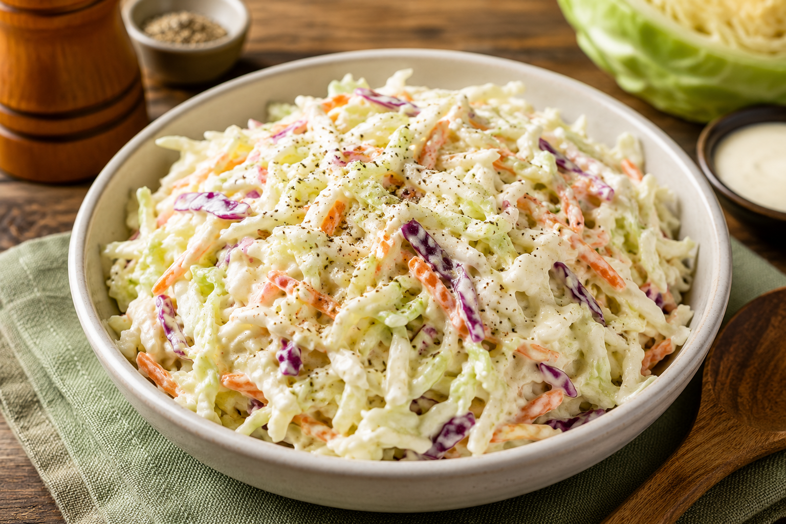Photo of Easy Coleslaw Recipe with Creamy Tangy Dressing recipe