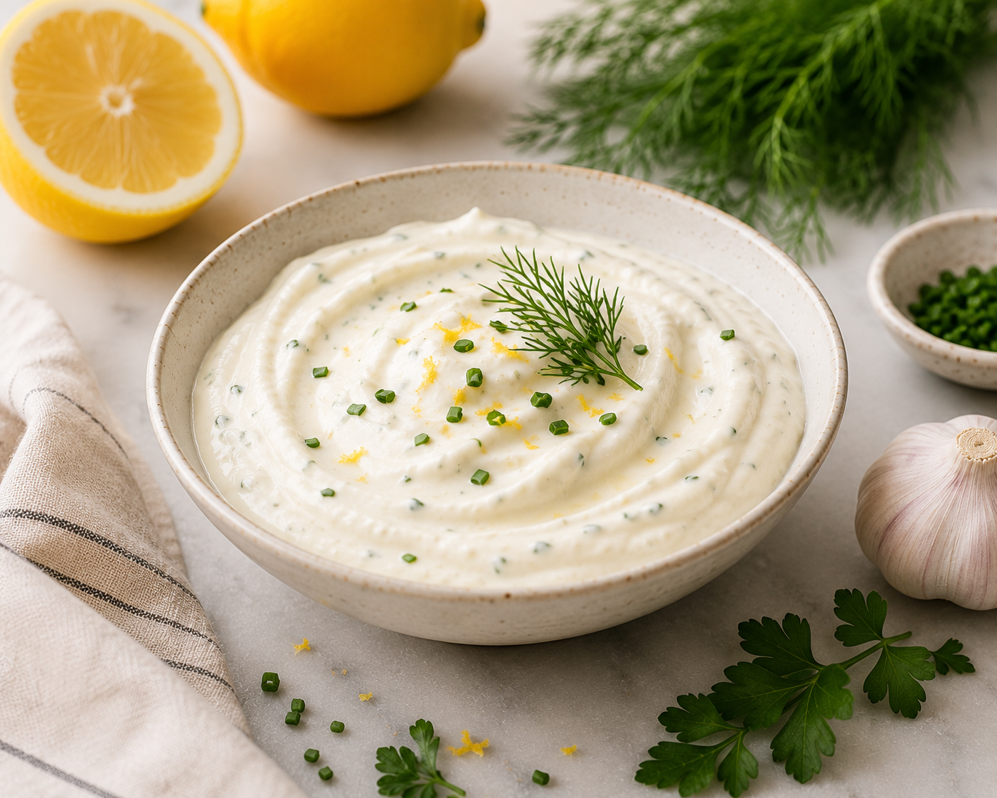 Photo of Velvety Fraiche Cream Recipe with Lemon & Fresh Herbs recipe