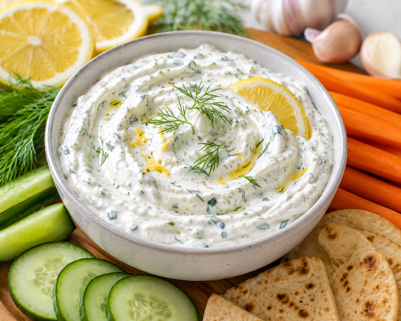 Photo of Creamy Lemon-Garlic Dill Dip Recipe recipe