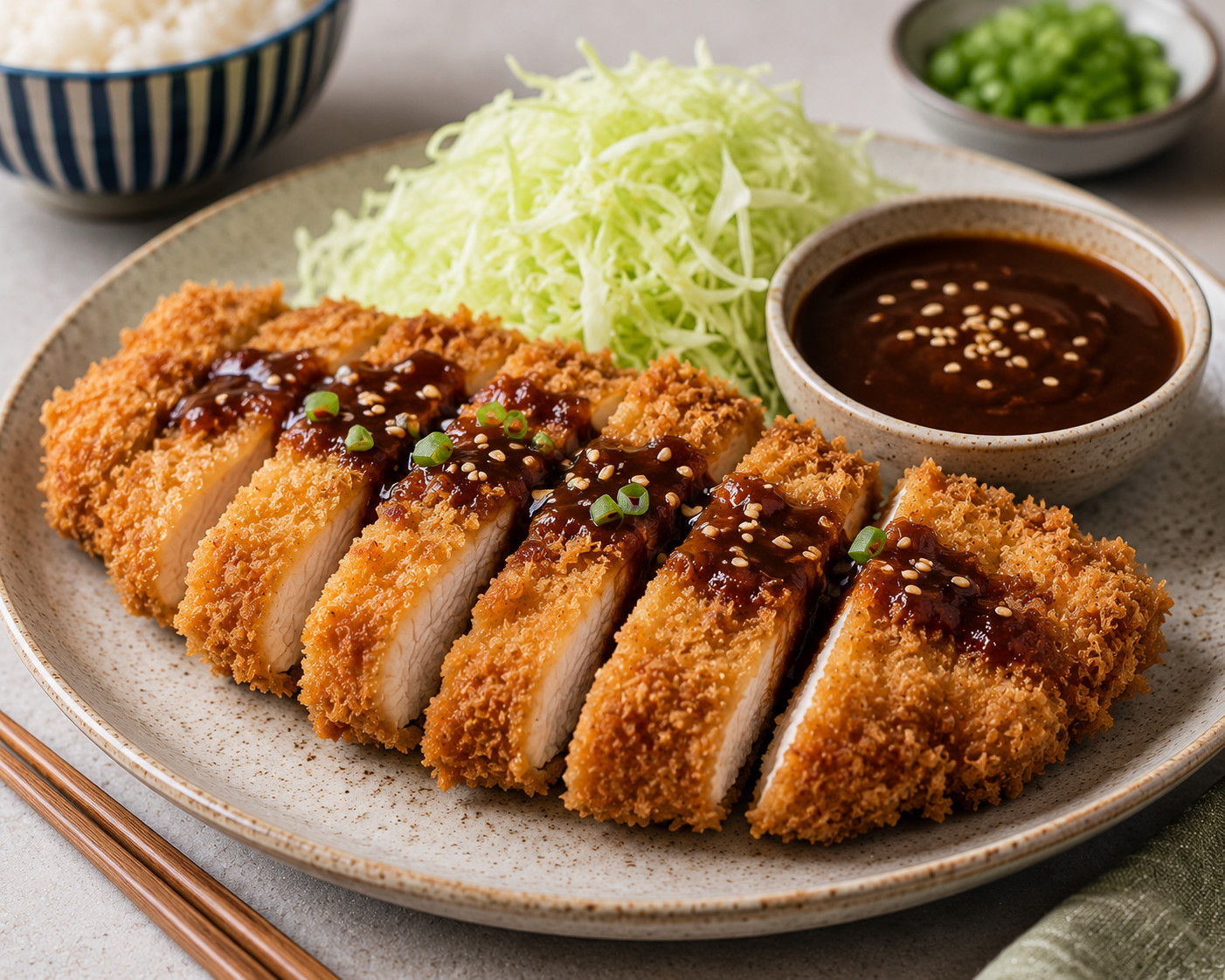 Photo of Crispy Chicken Katsu with Quick Tonkatsu Sauce recipe
