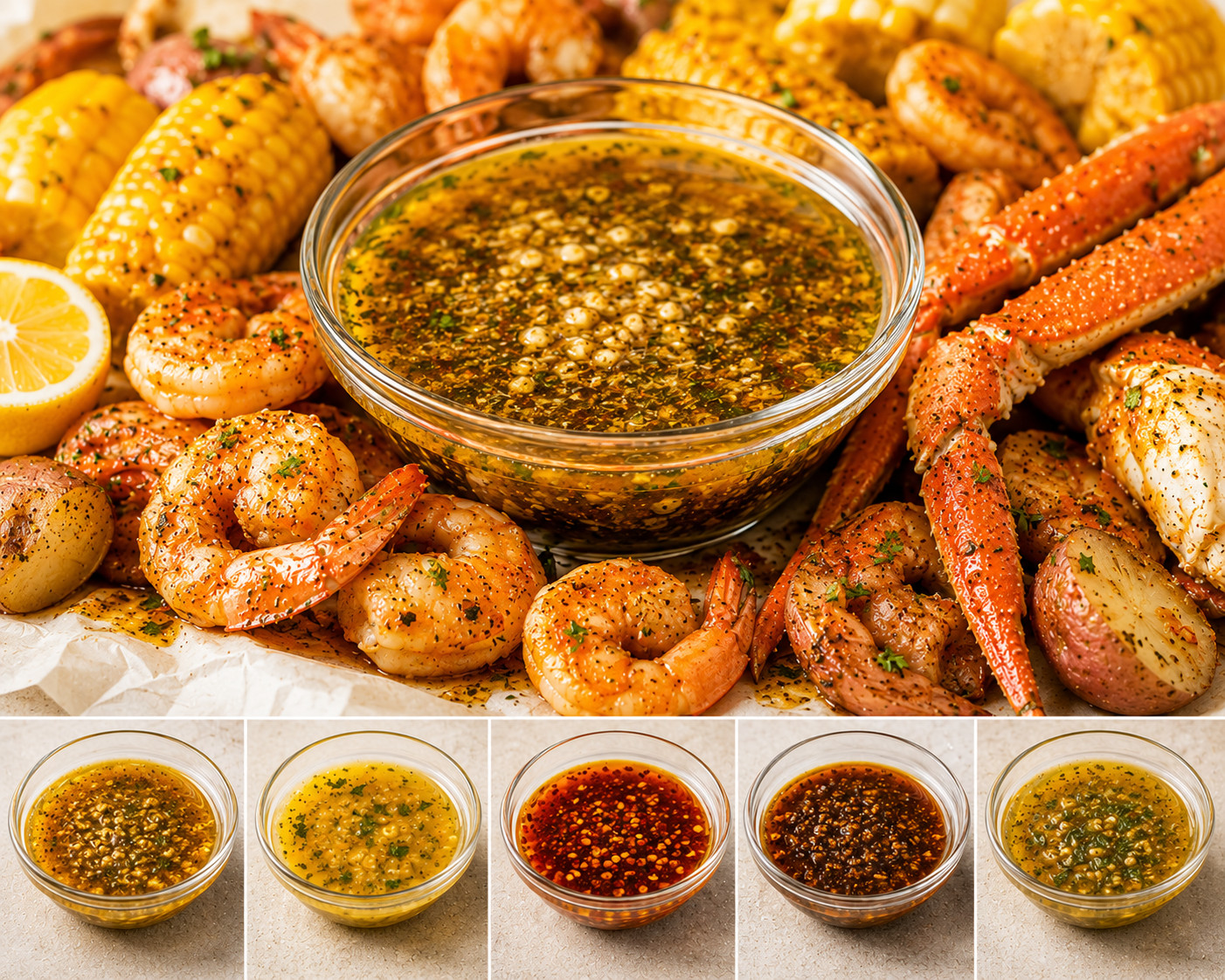Photo of Garlic-Butter Seafood Boil Sauce with 5 Easy Variations recipe