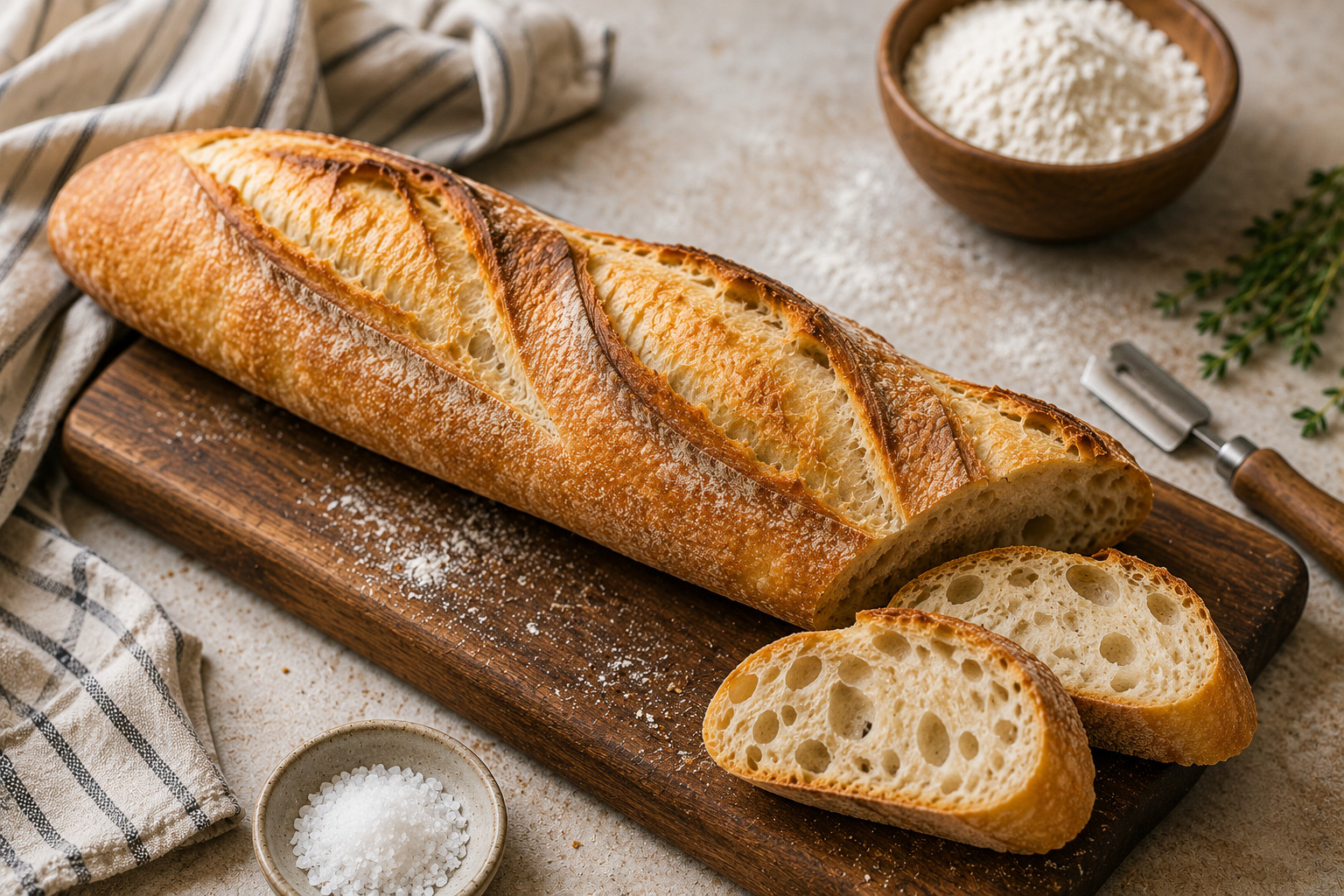 Photo of Classic Sourdough Baguette Recipe recipe