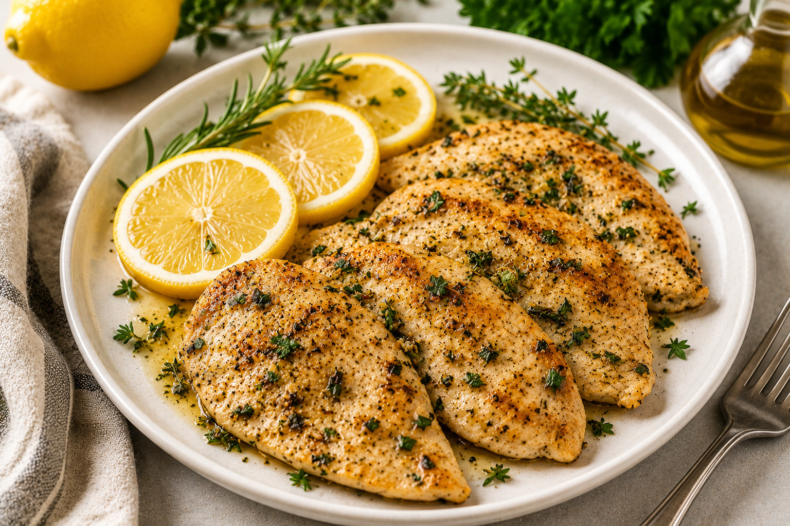 Photo of Lemon-Herb Seared Thin Chicken Breast Recipes recipe