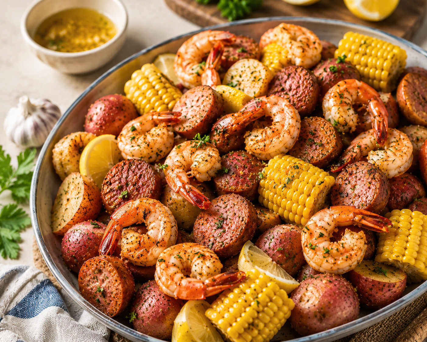Photo of Classic Low Country Shrimp Boil with Smoked Sausage recipe